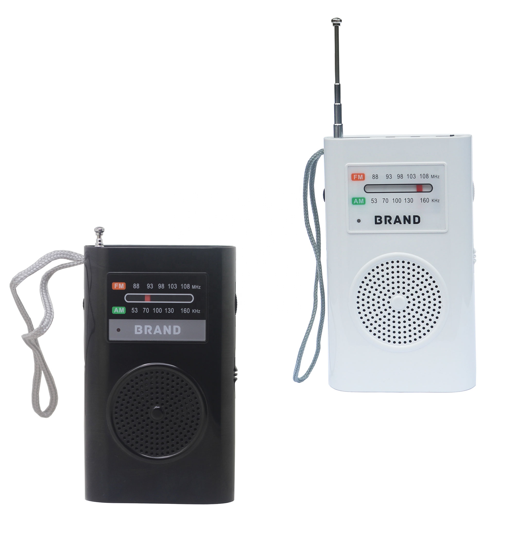 便宜的热销3V 2PC AA Mini Pocket Digital AM FM收音机